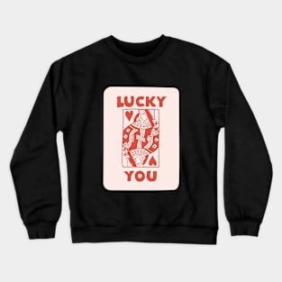 Valentines Playing Card Crewneck Sweatshirt